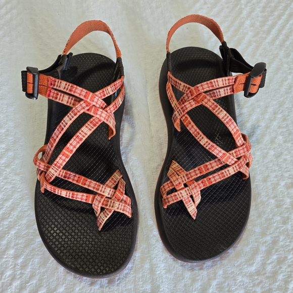 Chaco Shoes - Chaco Women's Sandals - Black and Orange